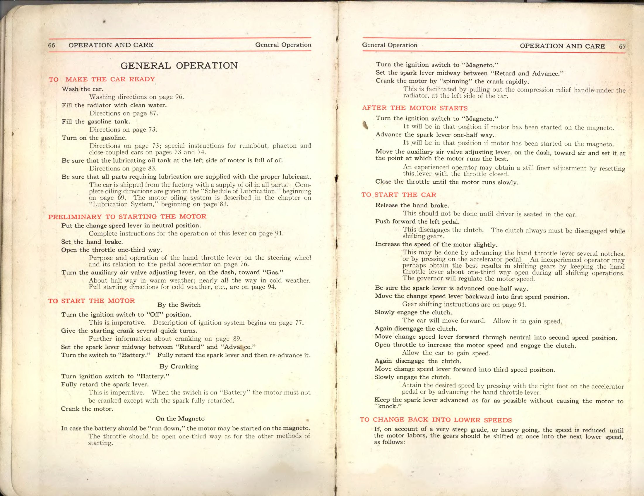 1911 Packard Owners Manual Page 27